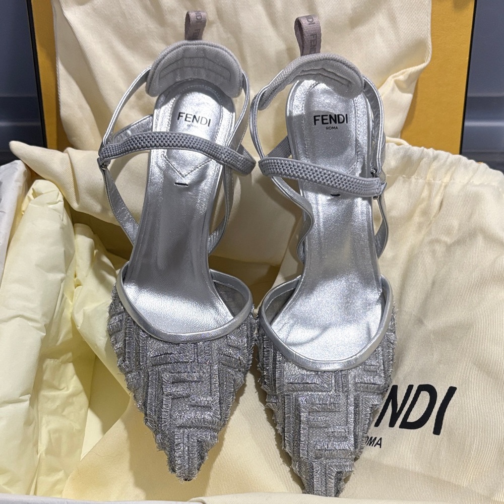 Fendi Silver Heels - image 4